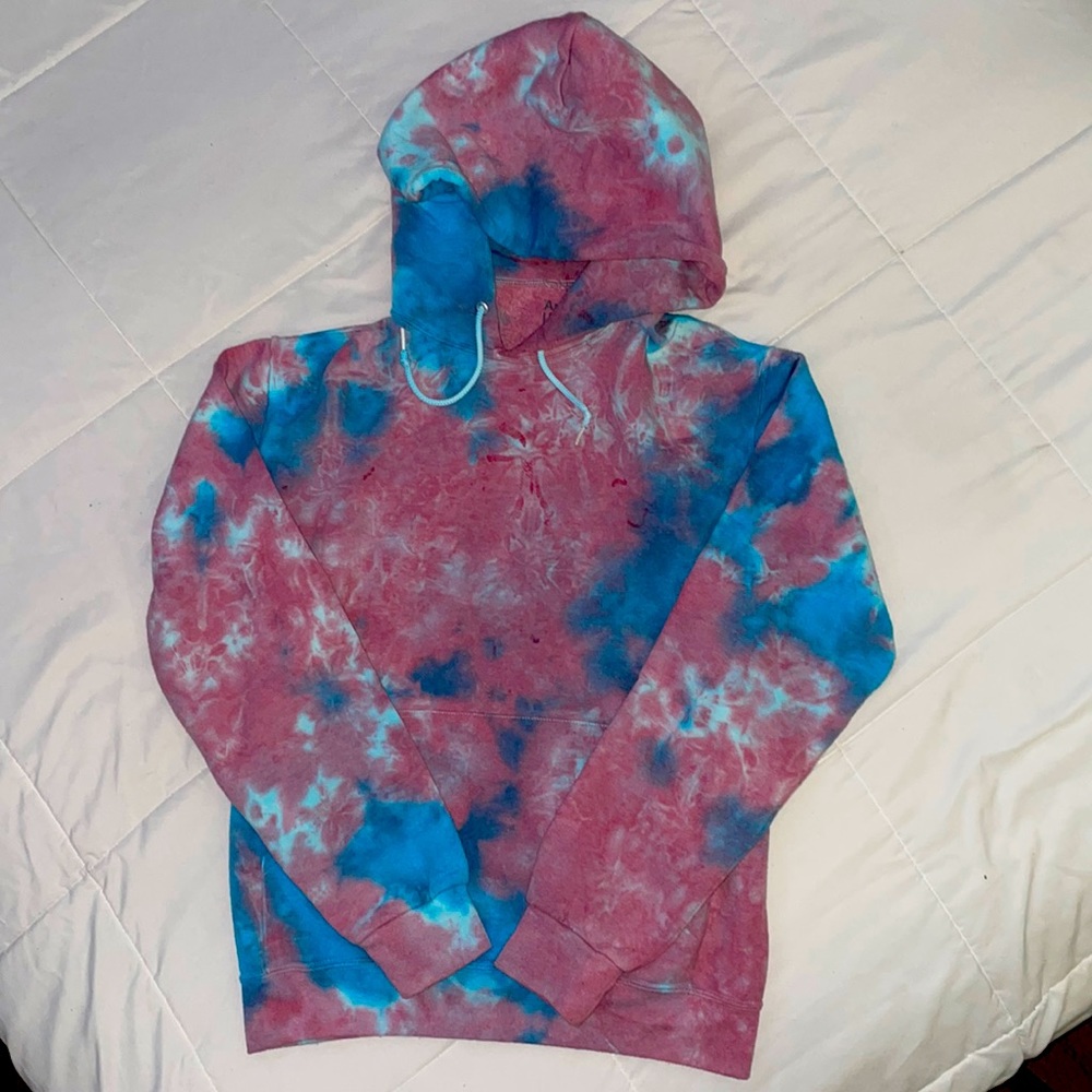 Tie dye fleece hoodie